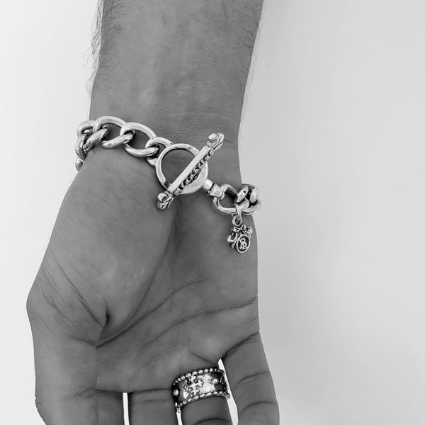 O.G. Link Bracelet In Sterling Silver, 18mm – BLOODLINE DESIGN