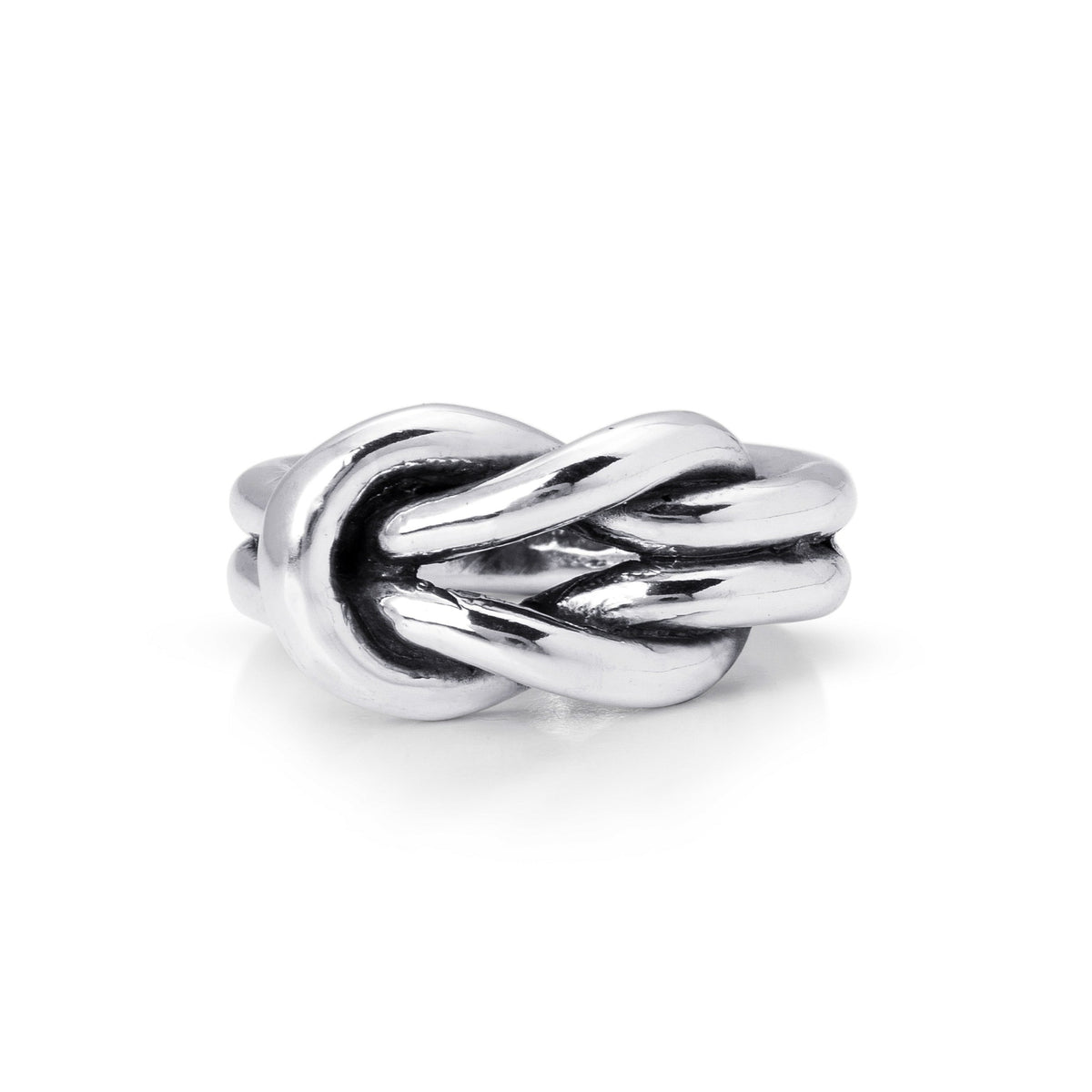 close up sterling silver Nautical Knot ring - Bloodline Design