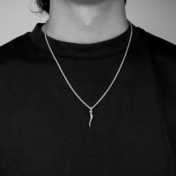 Horn Necklace In Sterling Silver, 32mm BLOODLINE DESIGN