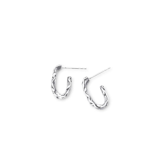 Elongated Eternal Vine Hoop Earrings In Sterling Silver, 24mm