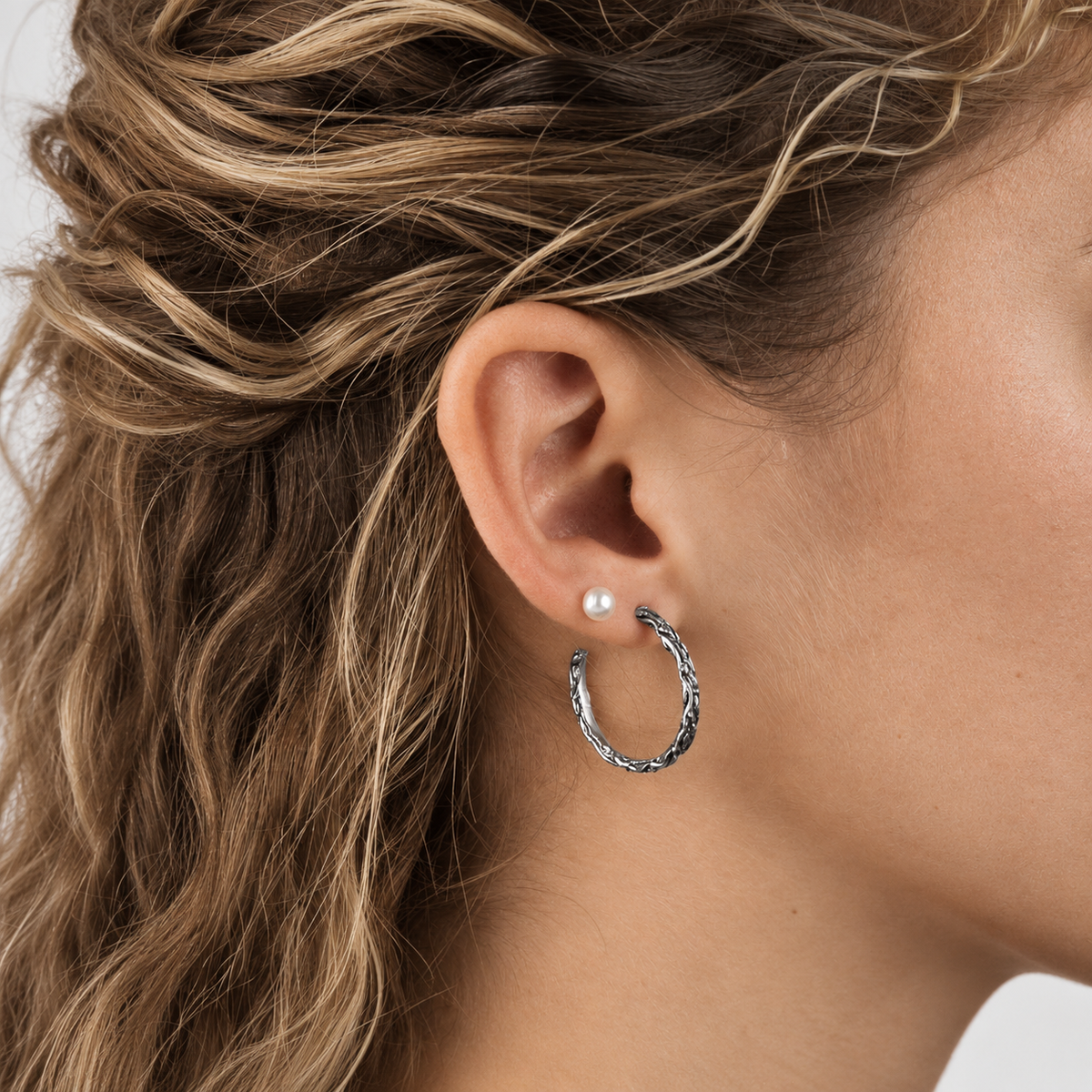 Bloodline Design Womens Earrings Medium Eternal Vine Hoops