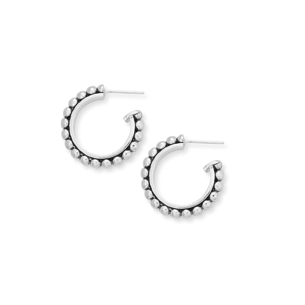 Bloodline Design Canada Womens Earrings Medium Beaded Hoop Earrings