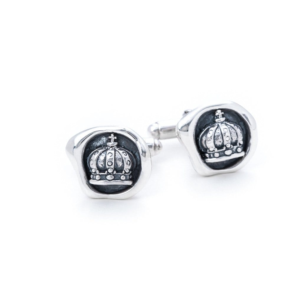 Bloodline Design Cufflinks Crown Wax Stamp Cufflinks