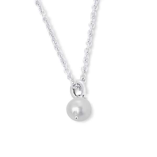 ★ roaju★ [silver925]two pearl point necklace Pearl Point Chain Necklace【Silver925】(Silver) | WIZBLE