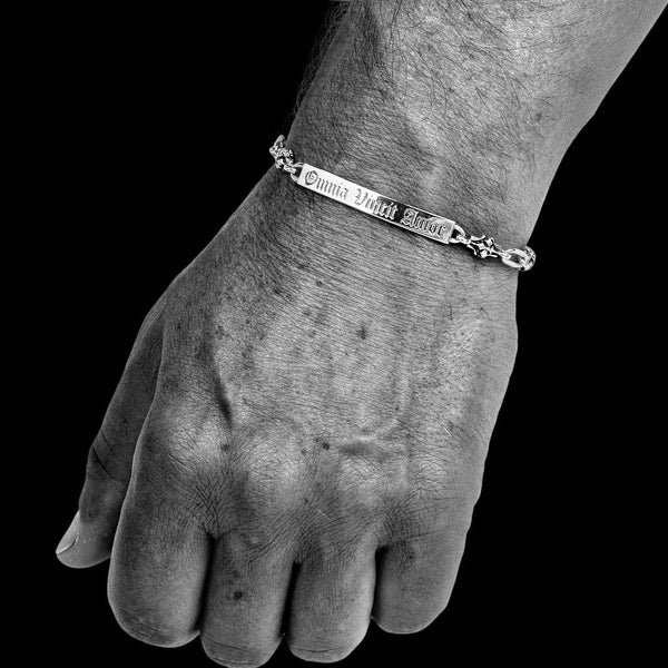 Barcelona Chain Link I.D. Bracelet in Sterling Silver, 6mm BLOODLINE