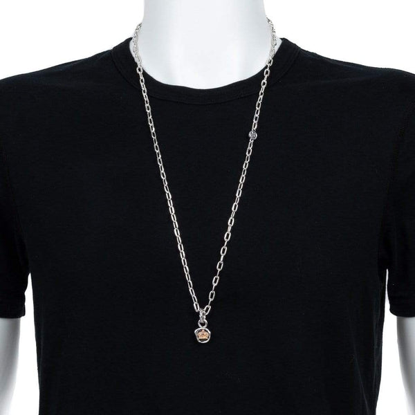 The Two Tone Wax Stamp Pendant With Crown Bloodline Design