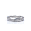 Solid Sterling Silver band, chiseled edges decorate the surface