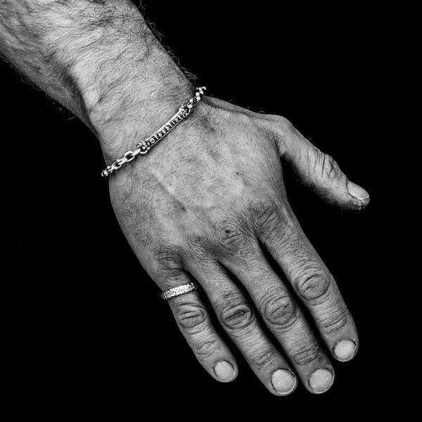 Small Hammered Band In Sterling Silver, 5mm BLOODLINE DESIGN