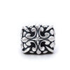 Large solid sterling silver ring, intricate cross design on the head of the ring