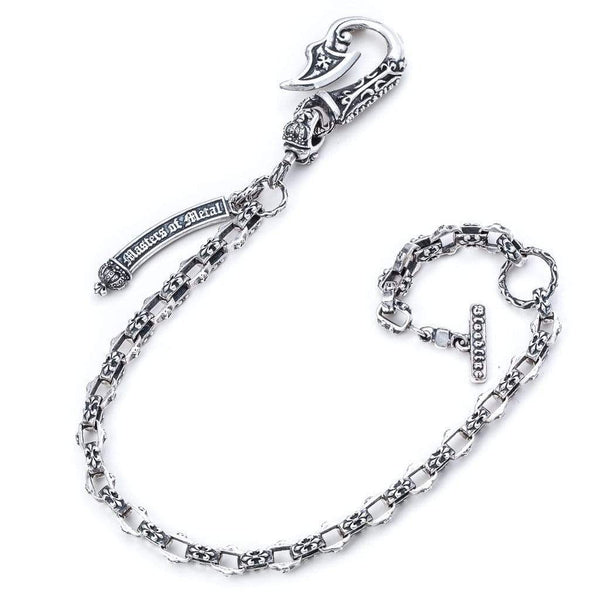 Tubal Fleur de Lis Sterling Silver Wallet Chain