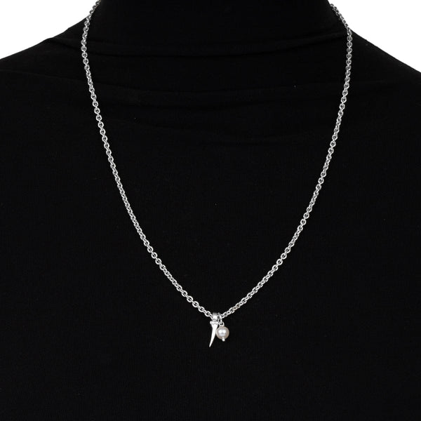 Thorn and Pearl Necklace In Sterling Silver, 13mm BLOODLINE DESIGN