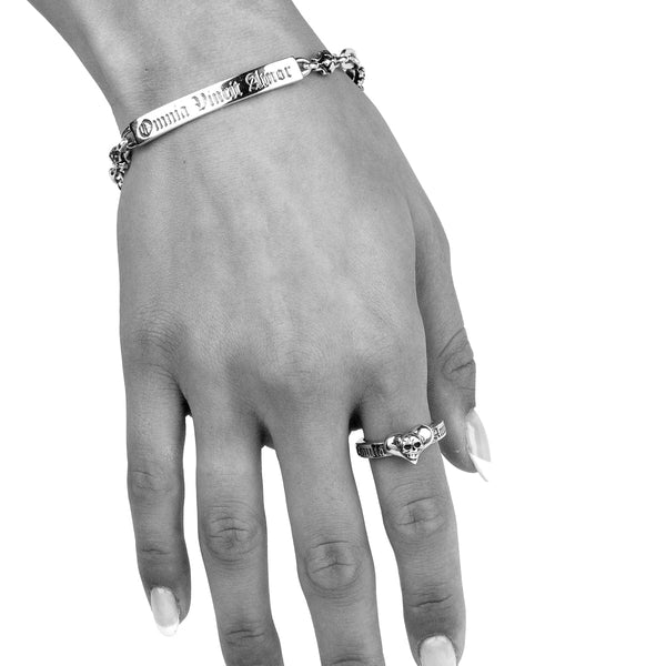 Barcelona Chain Link I.D. Bracelet in Sterling Silver, 6mm BLOODLINE