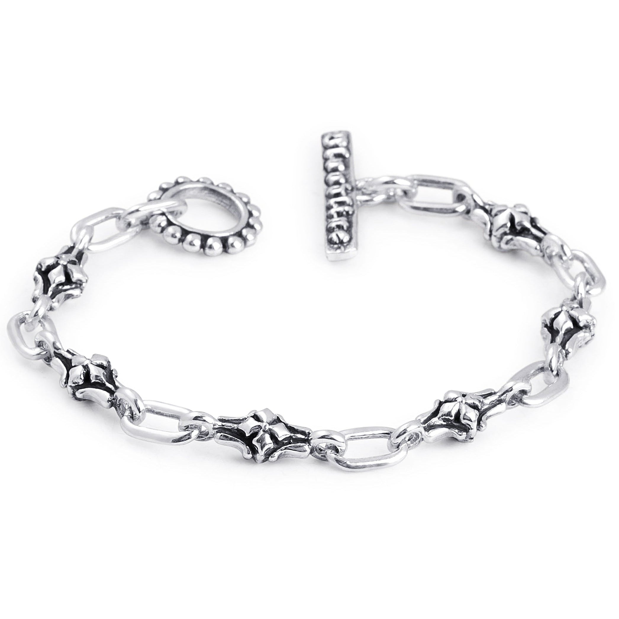 Barcelona Chain Link Bracelet in Sterling Silver, 6mm