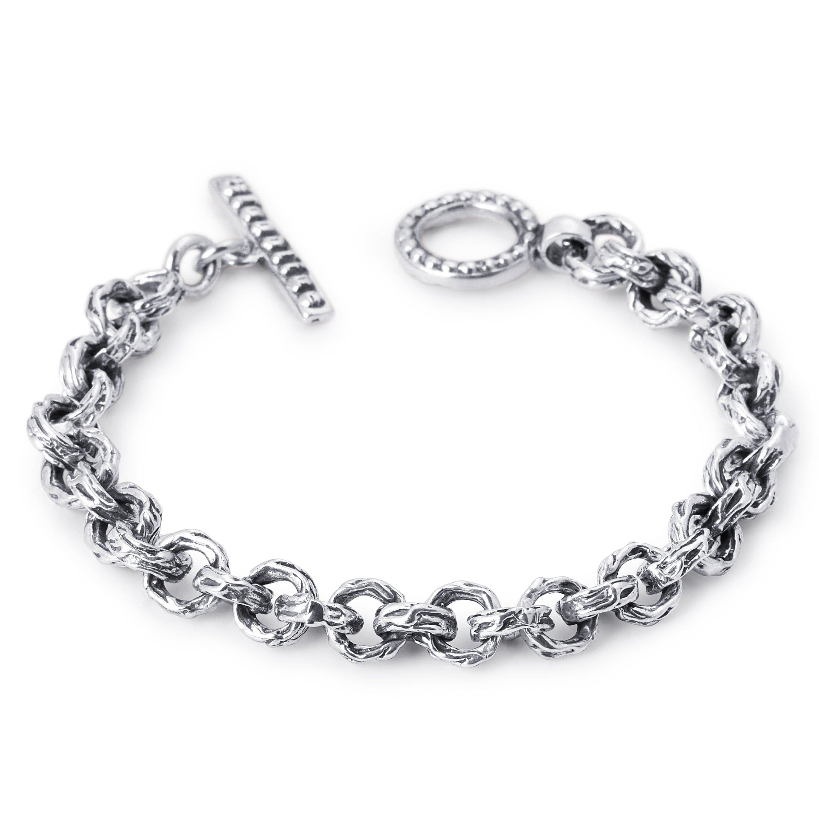 Eternal Vine Rolo Link Chain Bracelet in Sterling Silver