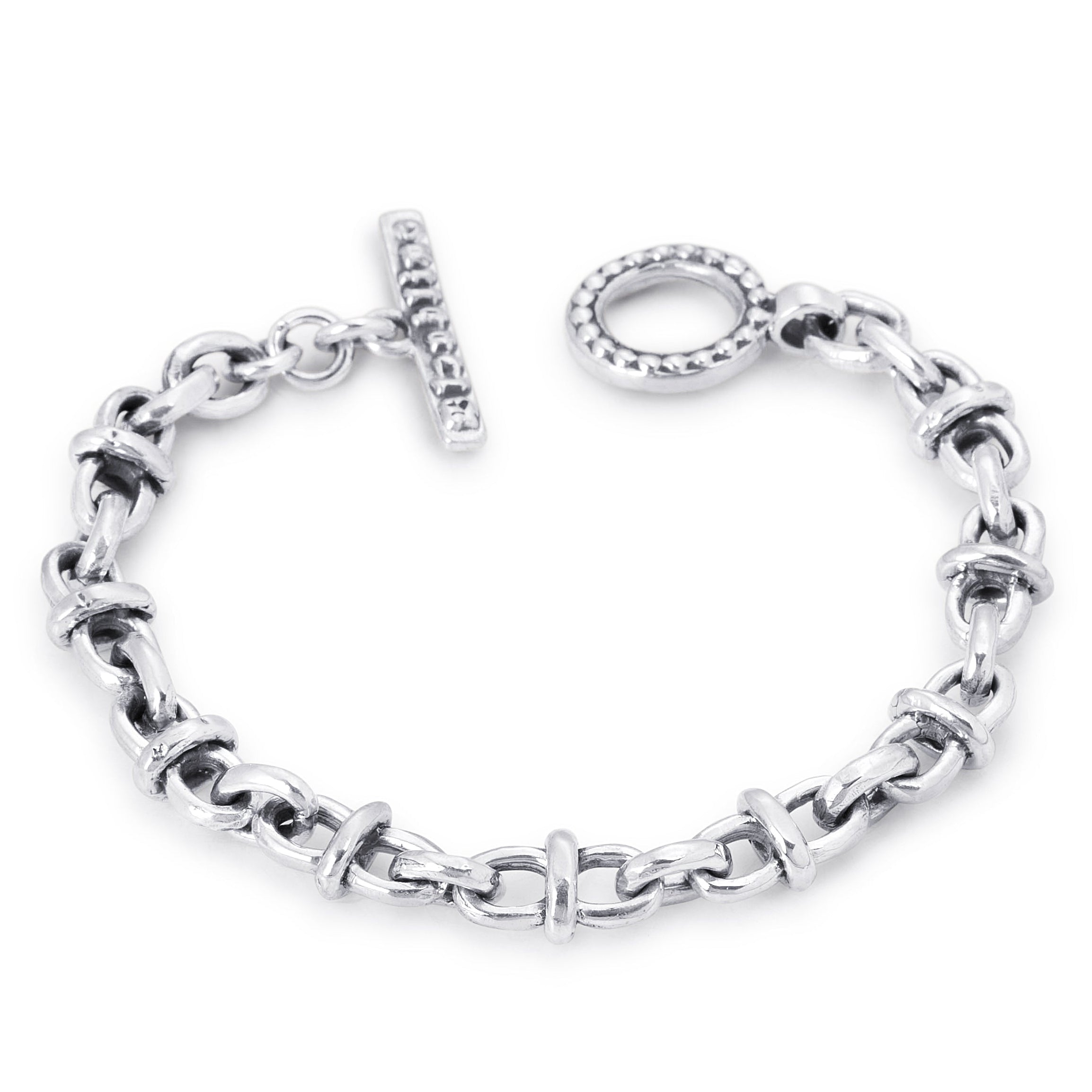 Chiseled Anchor Link Chain Bracelet in Sterling Silver