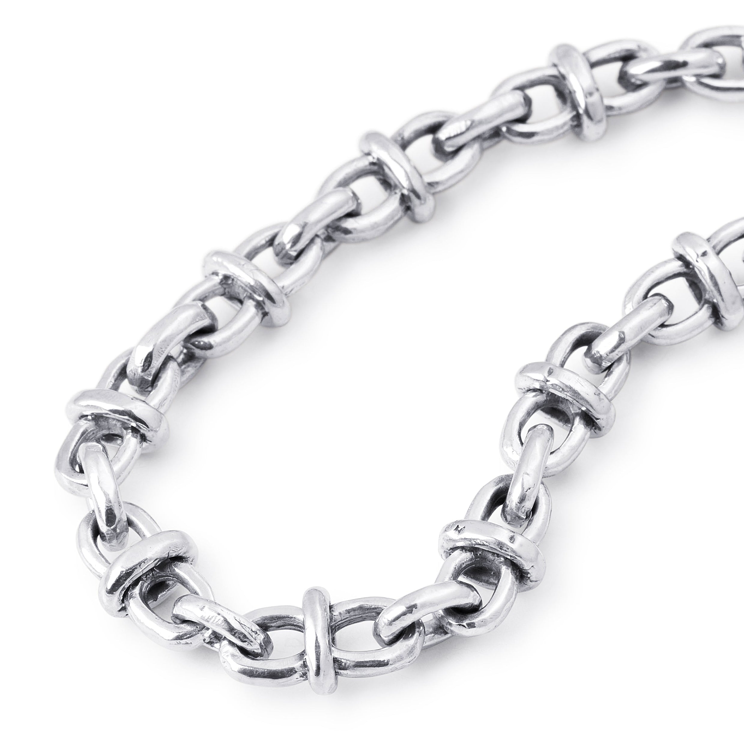 Chiseled Anchor Link Chain Bracelet in Sterling Silver
