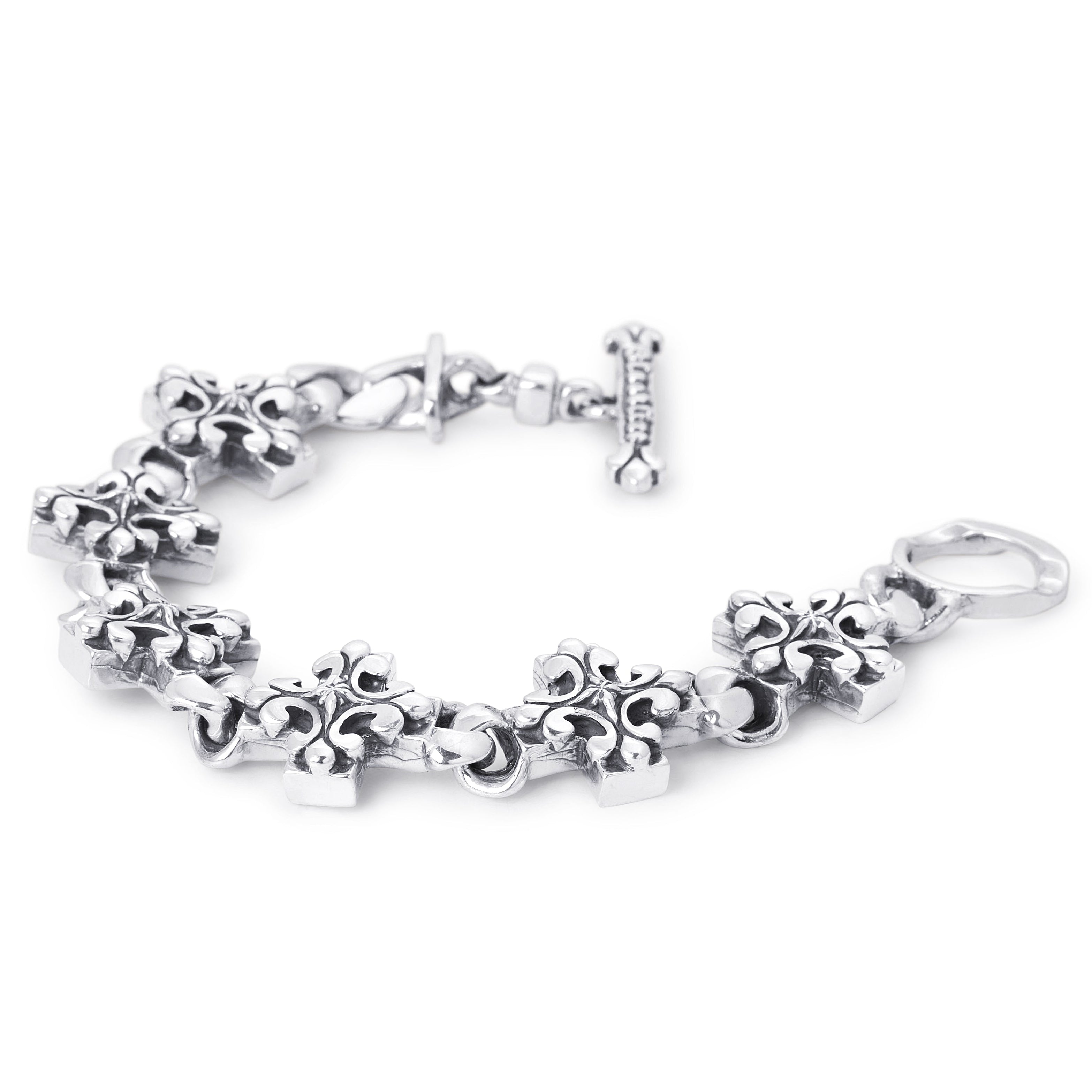 Venice Cross Bracelet In Sterling Silver