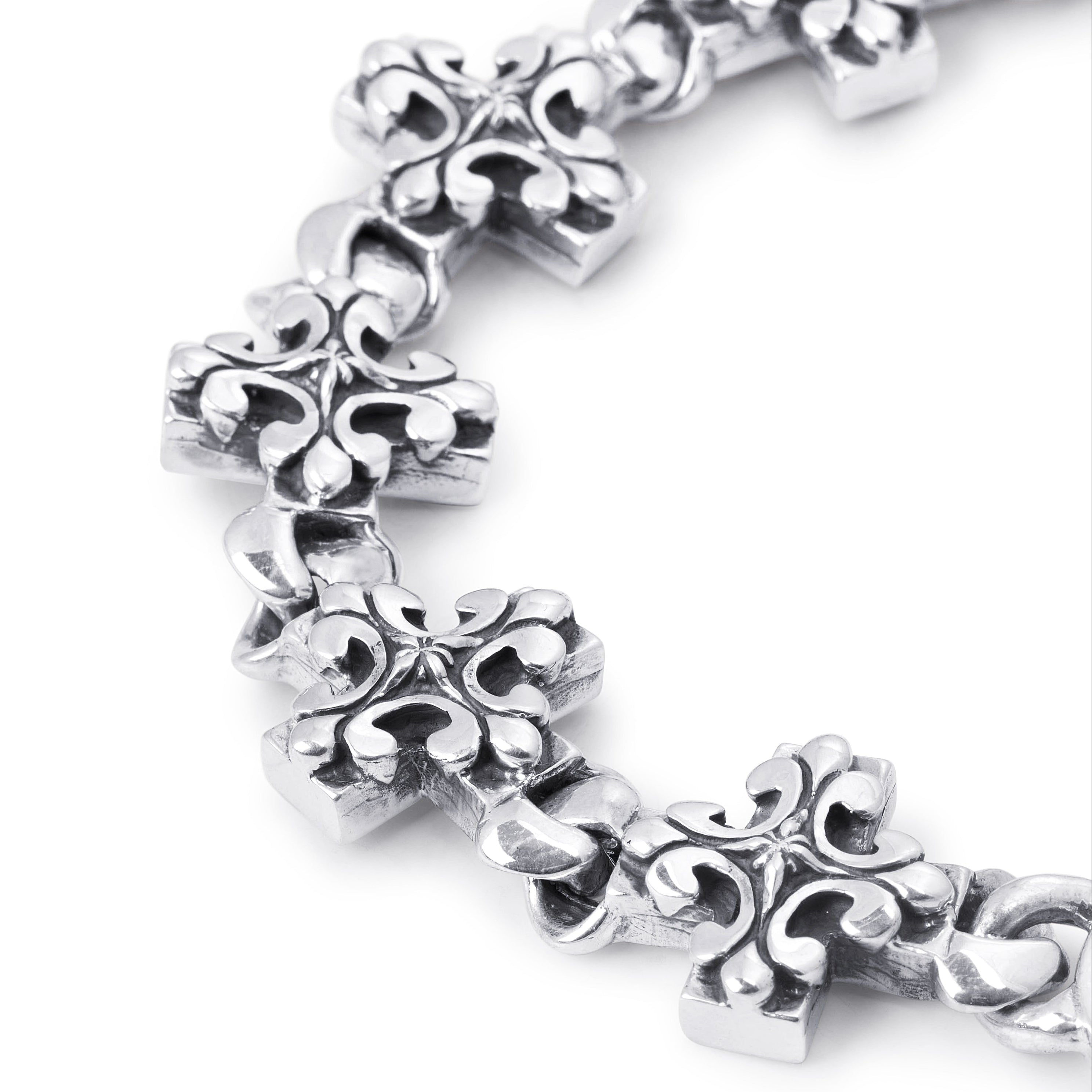 Venice Cross Bracelet In Sterling Silver