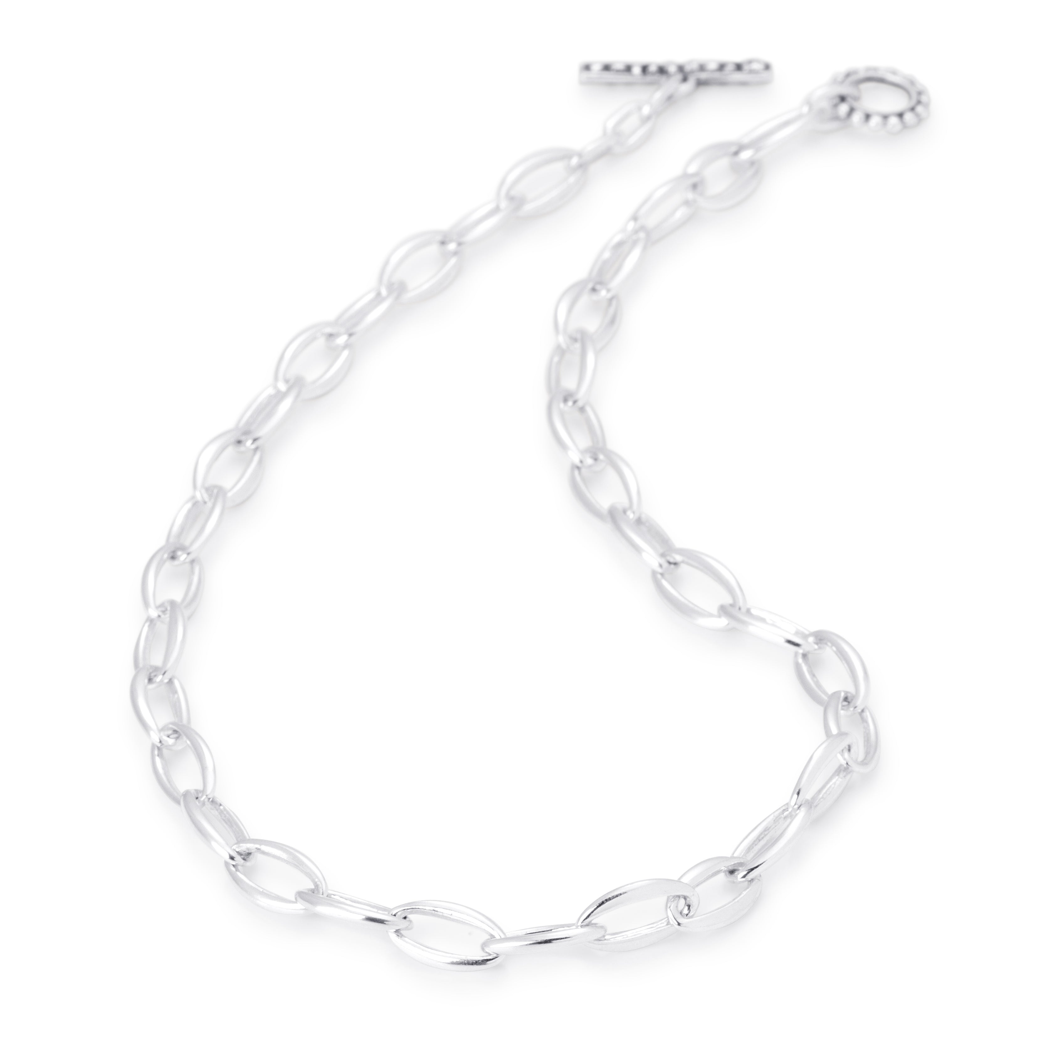 Manhattan Chain Necklace in Sterling Silver, 8.5mm