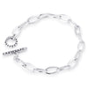 Manhattan Link Chain Bracelet in Sterling Silver, 8.5mm