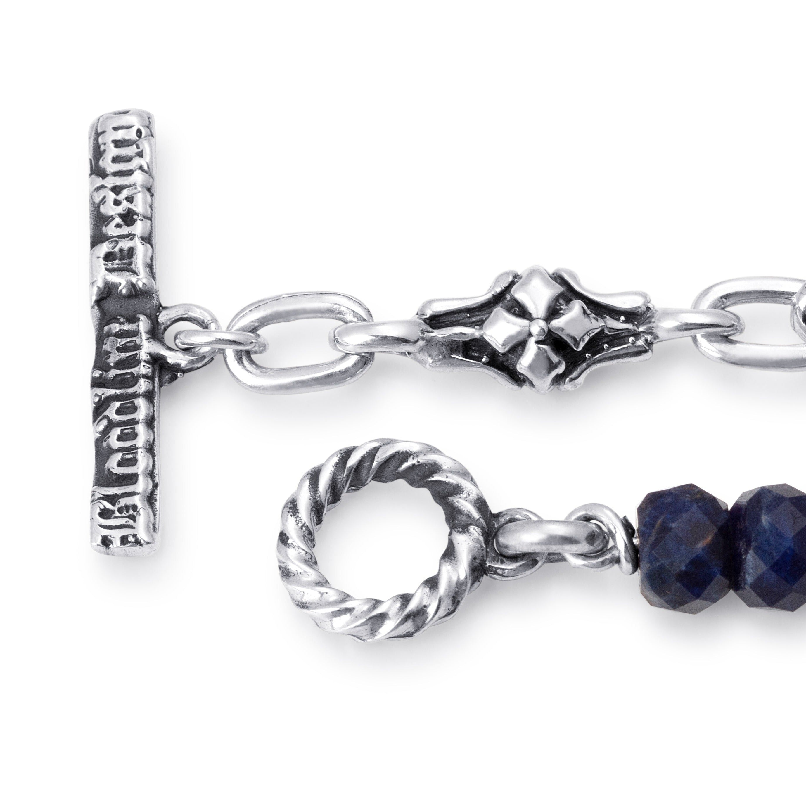 Bloodline Design Mens Bracelets The Beaded Barcelona Link Bracelet With Sodalite