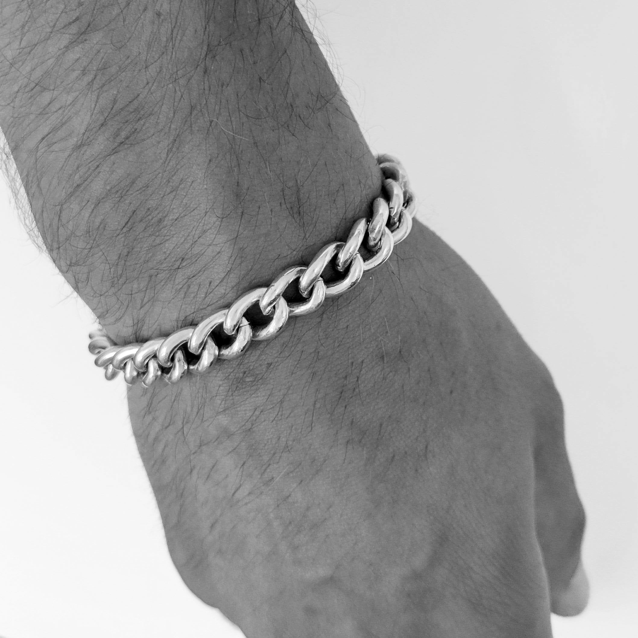 Bloodline Design Mens Bracelets The Little O.G. Link Bracelet shown on a model