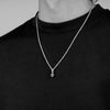 Skull Necklace In Sterling Silver, 20mm