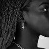 Bloodline Design Womens Earrings Hallmark Hoop Earrings With 16th Century Cross Charms
