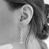 Bloodline Design Womens Earrings The Long Floret Link Drop Earrings