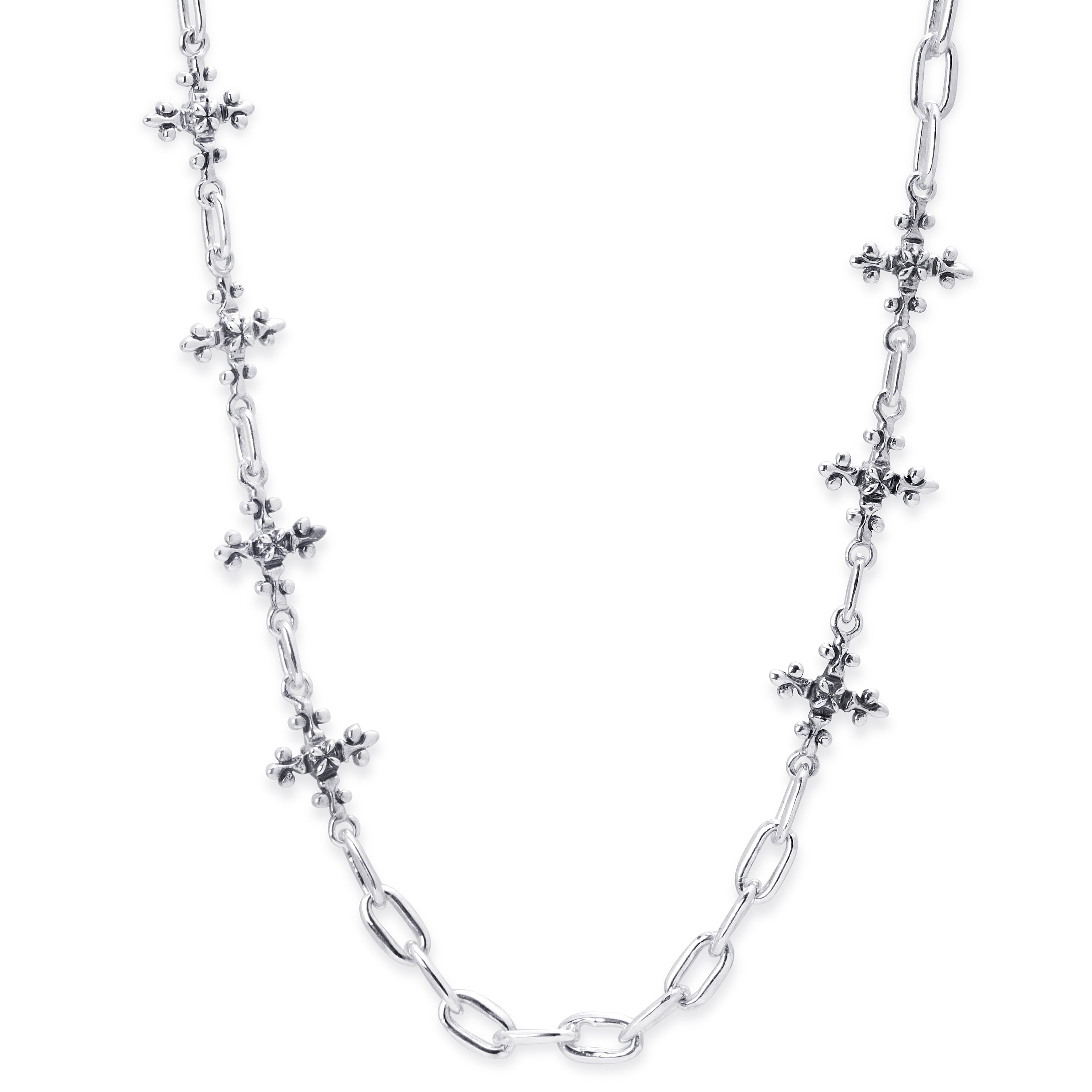 Bloodline Design W-Necklaces The Mid-Length Antique French Cross Necklace