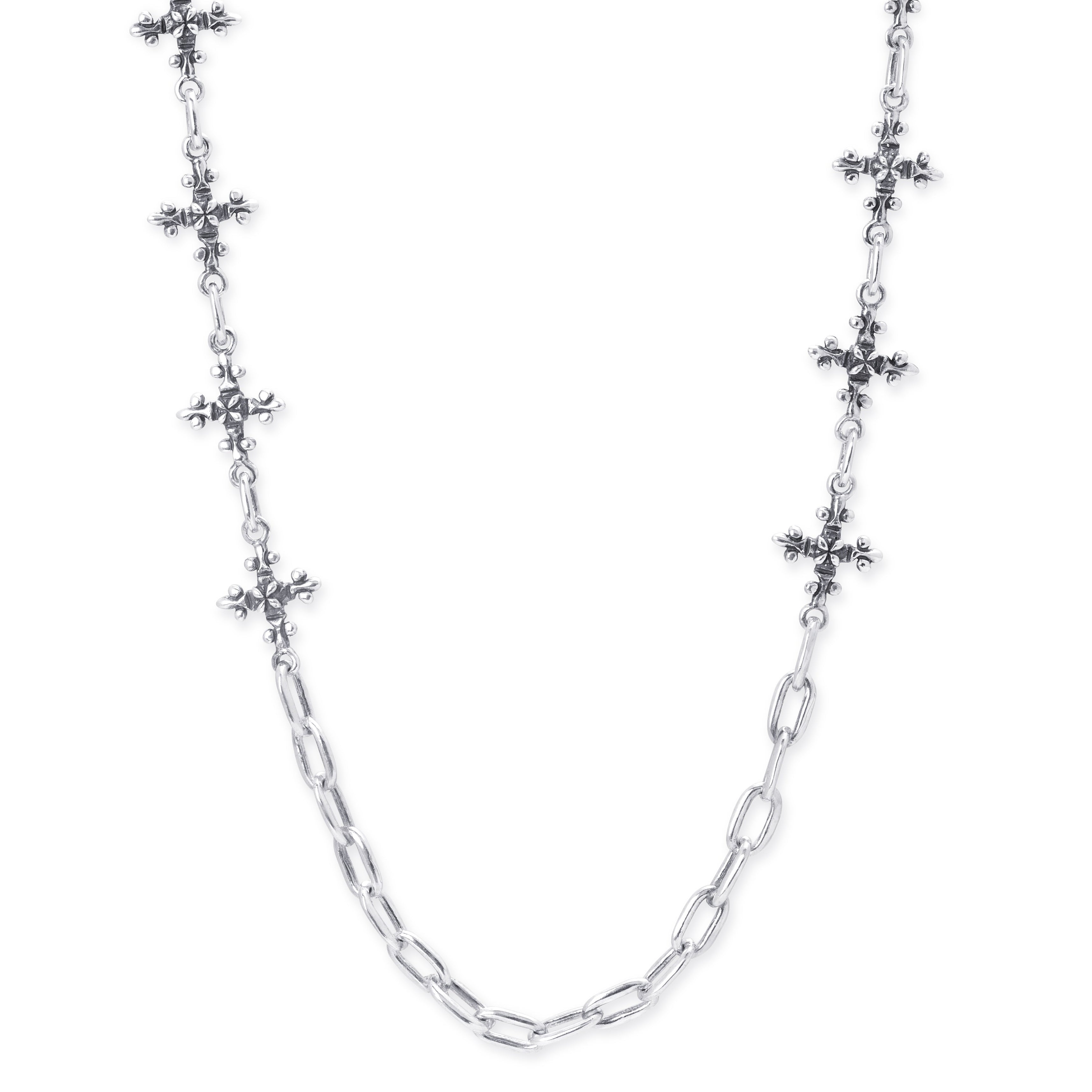 Bloodline Design W-Necklaces The Long Antique French Cross Necklace toggle