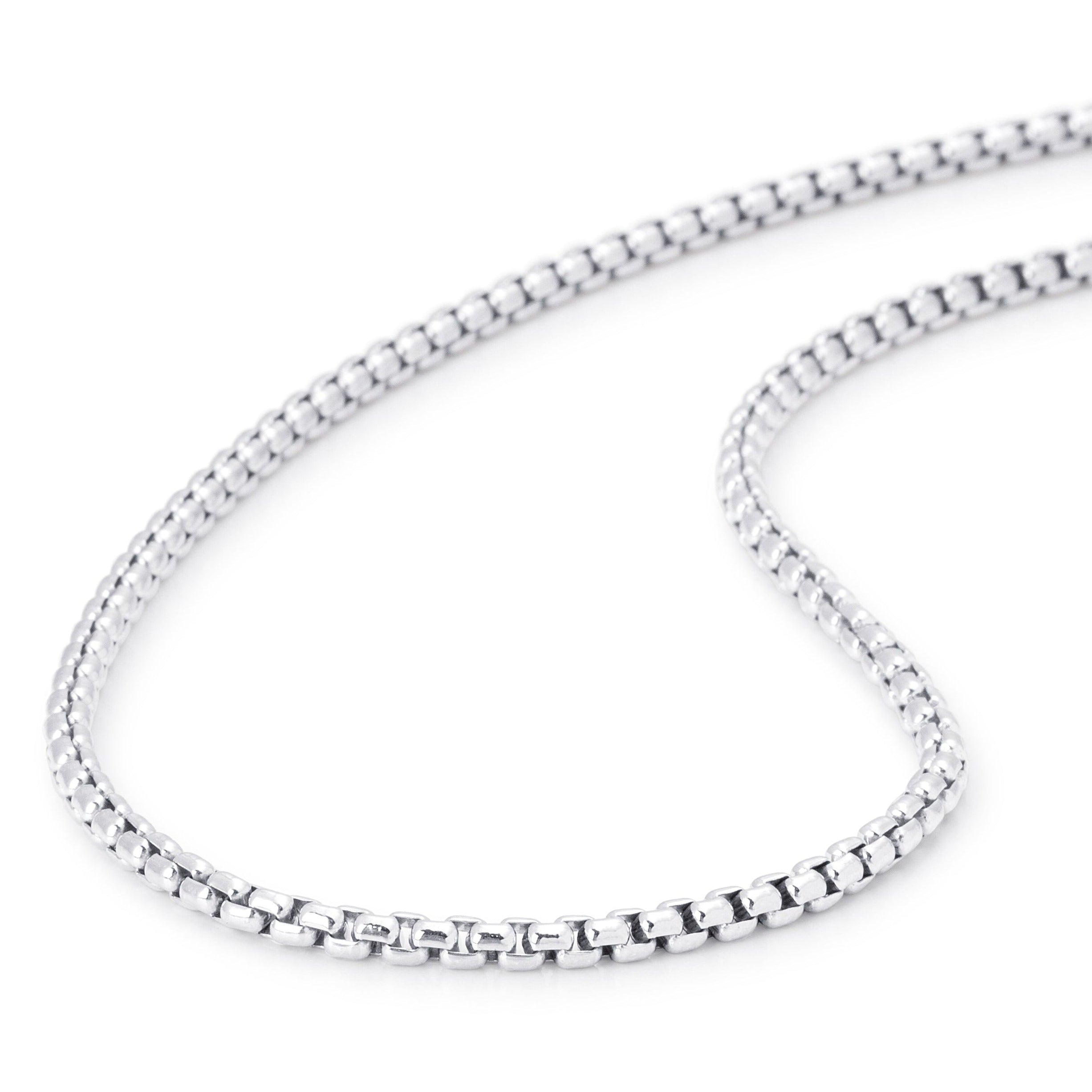 Solid Sterling Silver tight rolo style chain