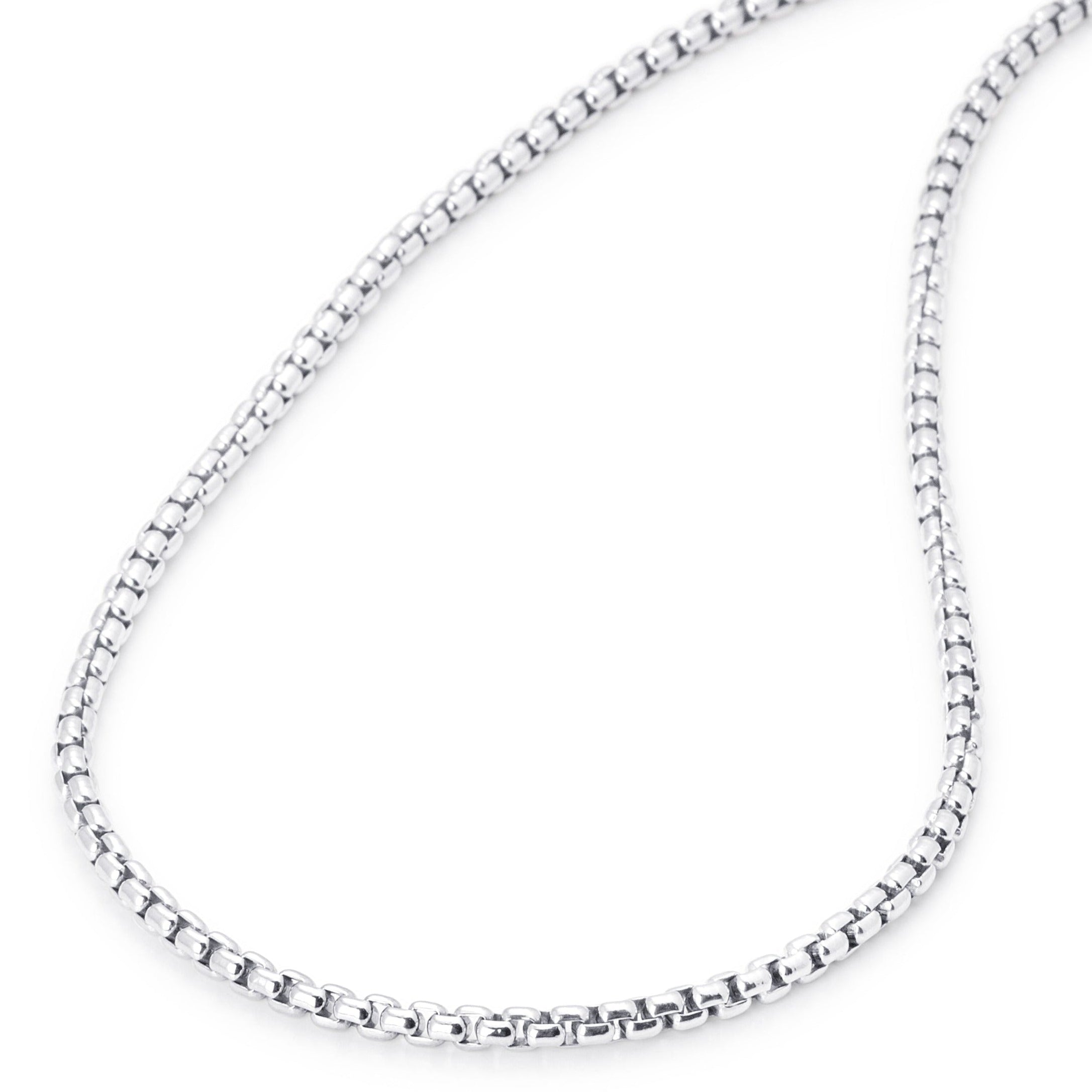 Solid Sterling Silver tight rolo style chain