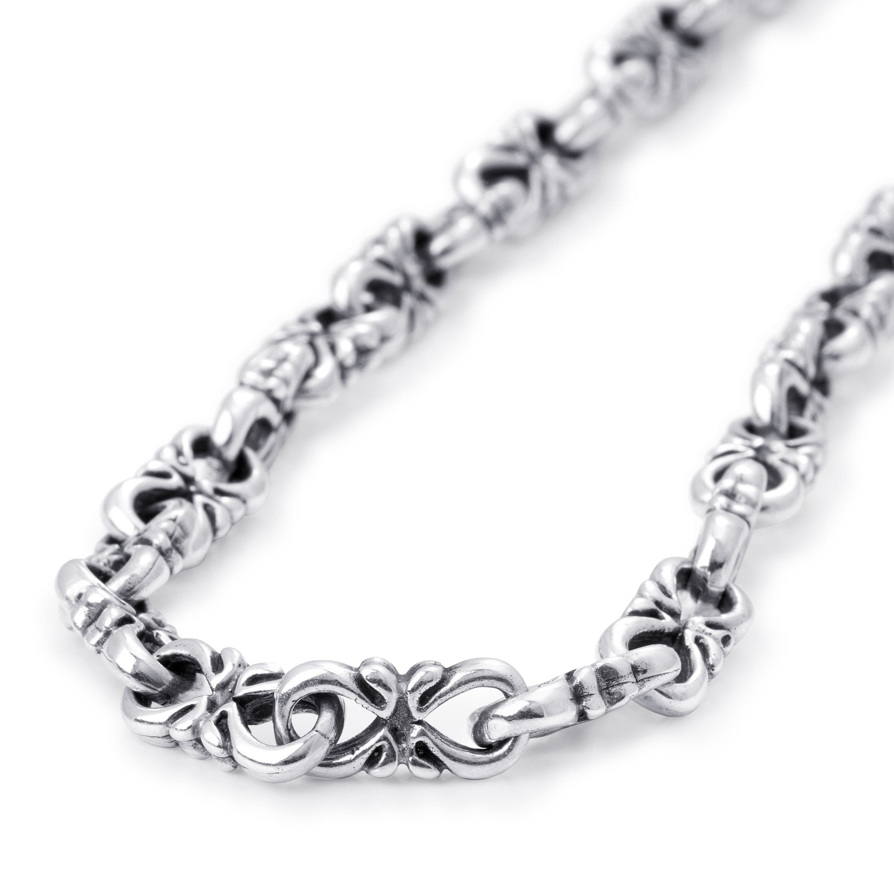 Solid Sterling Silver intricate heavy link chain