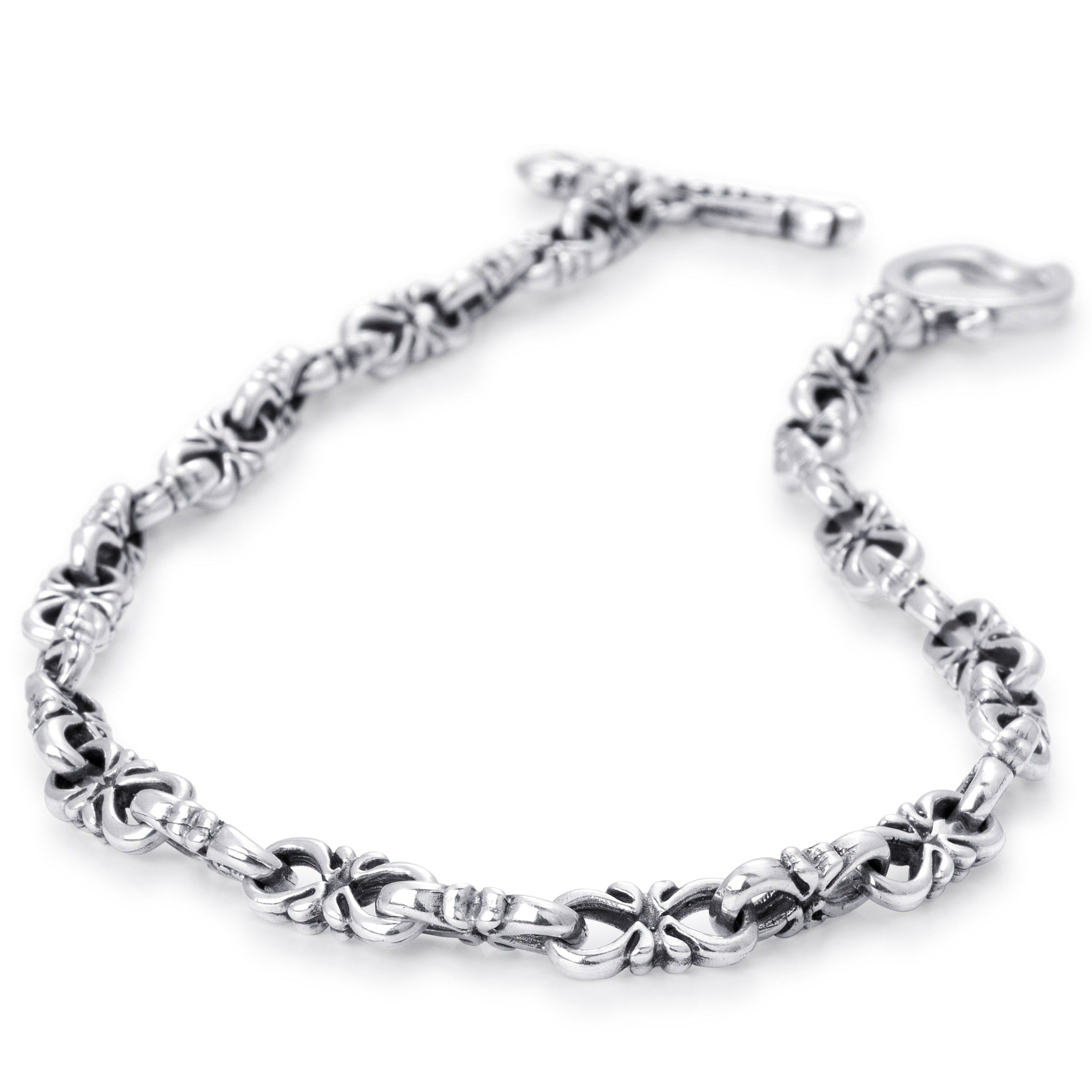 Solid Sterling Silver intricate heavy link chain