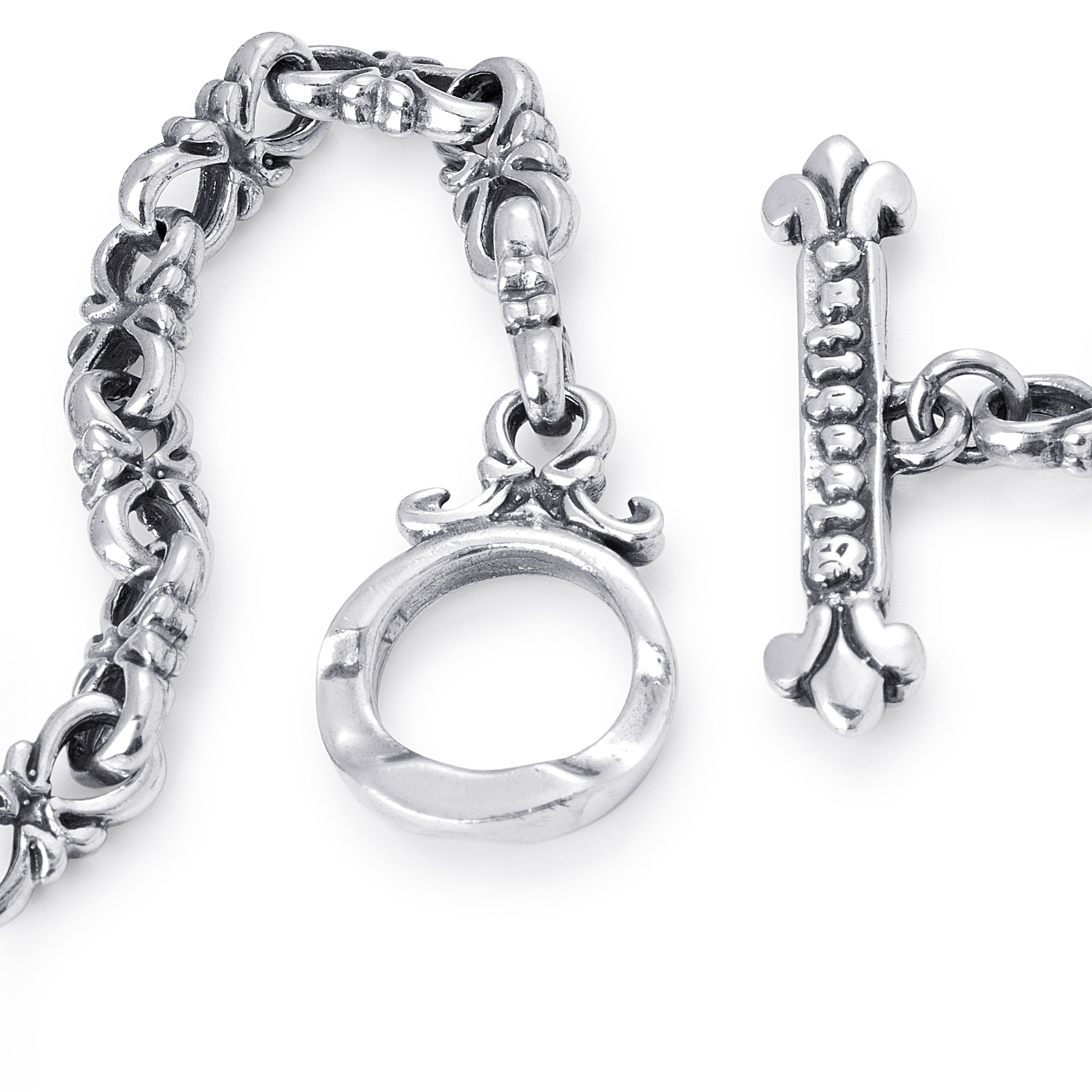 Solid Sterling Silver intricate heavy link chain