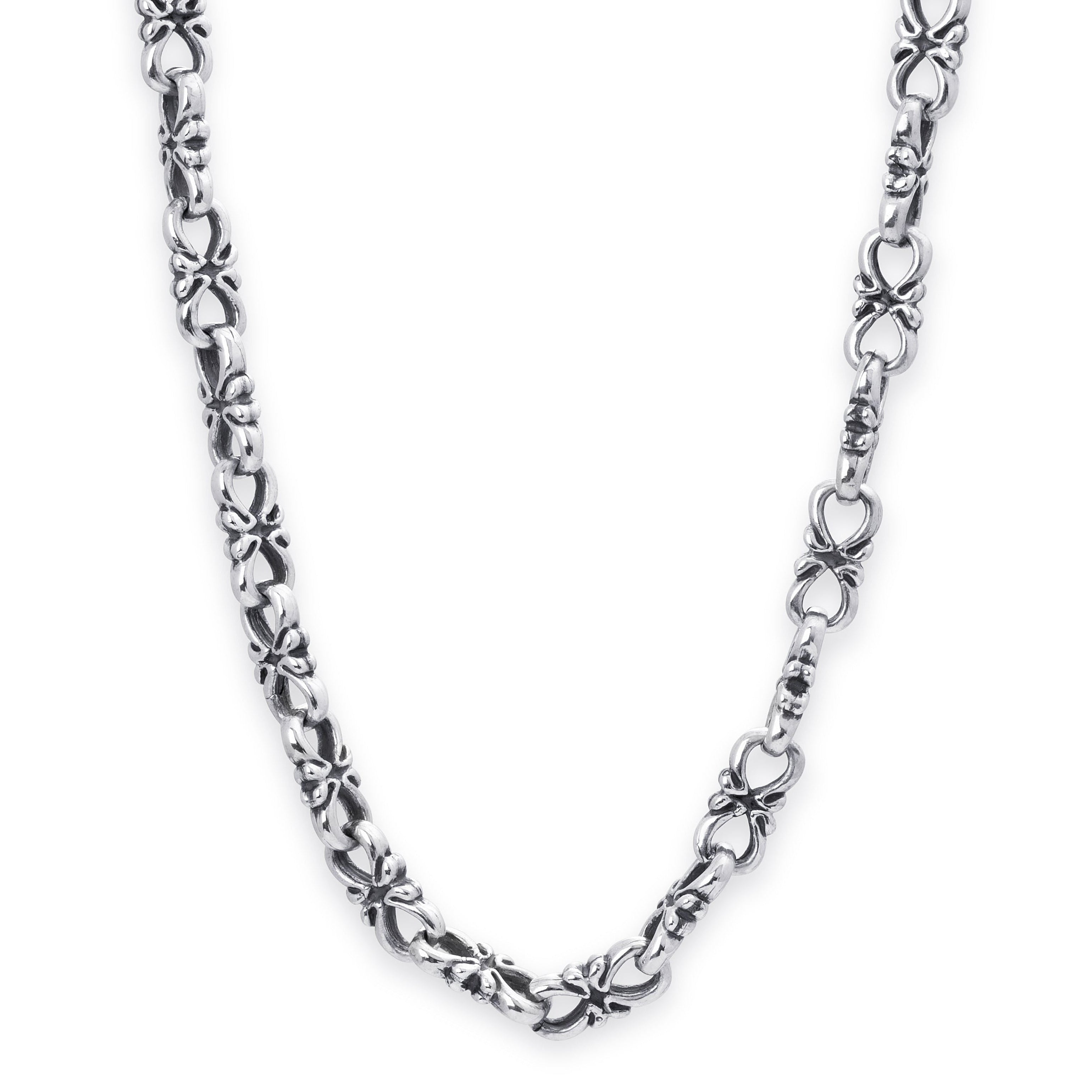 Solid Sterling Silver intricate heavy link chain