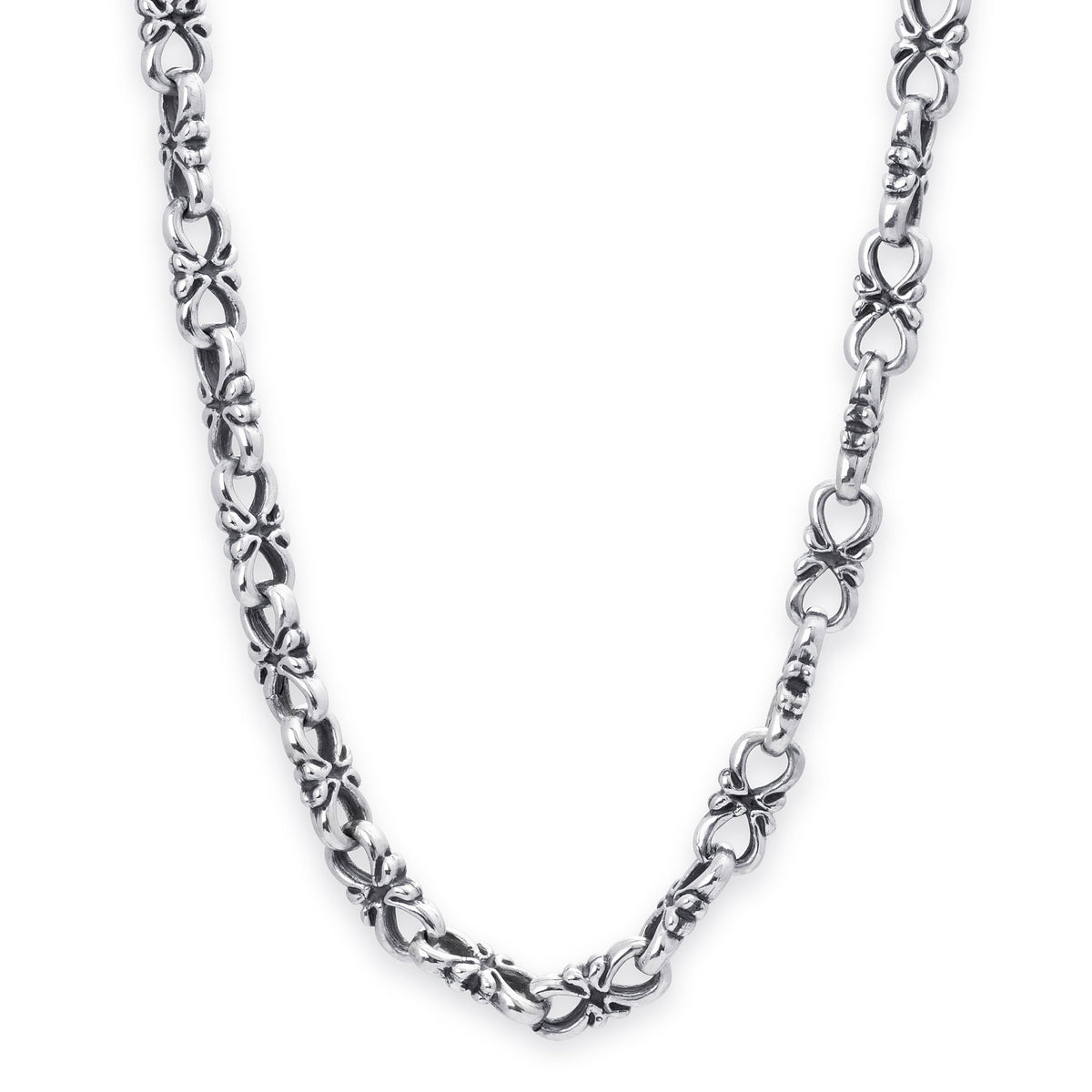 Solid Sterling Silver intricate heavy link chain