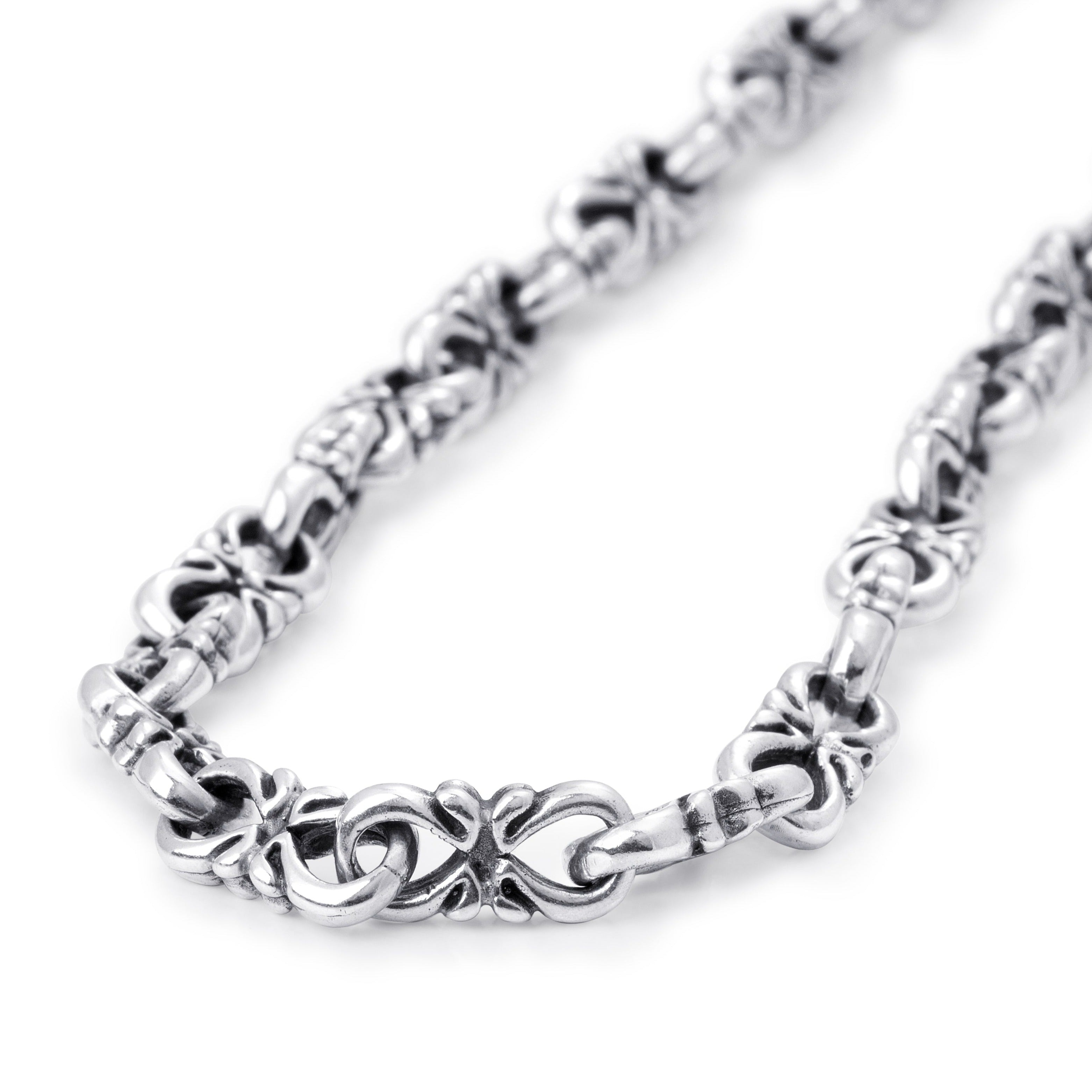 Solid Sterling Silver intricate heavy link chain