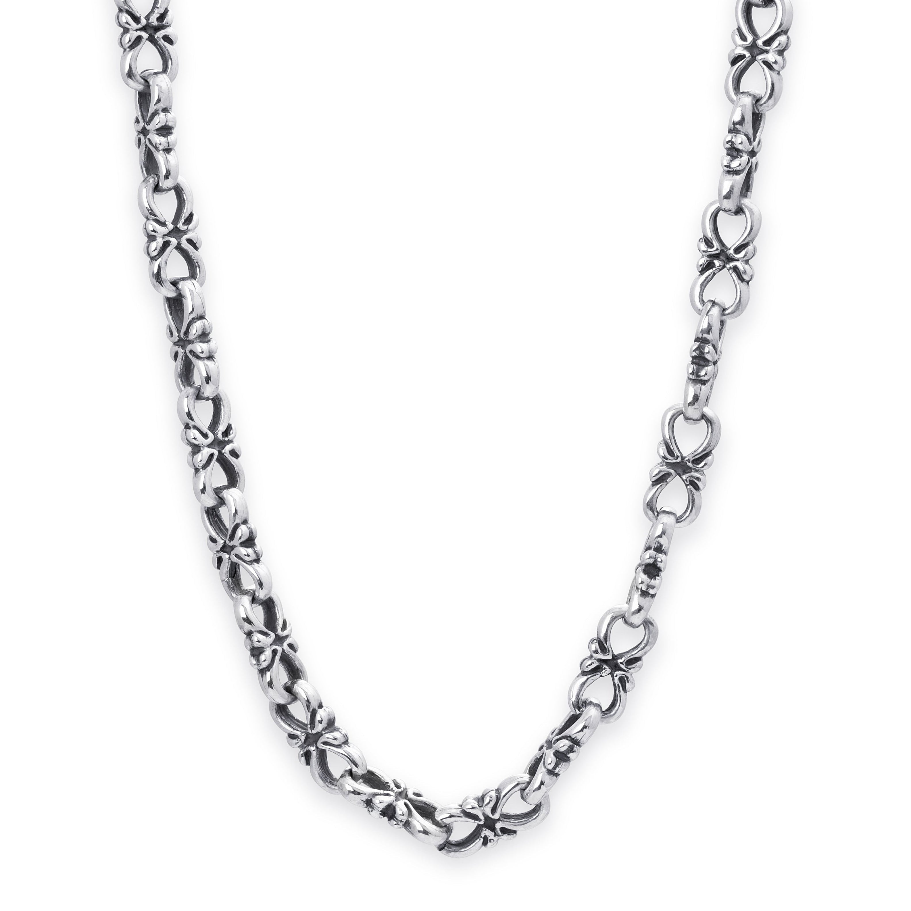 Solid Sterling Silver intricate heavy link chain