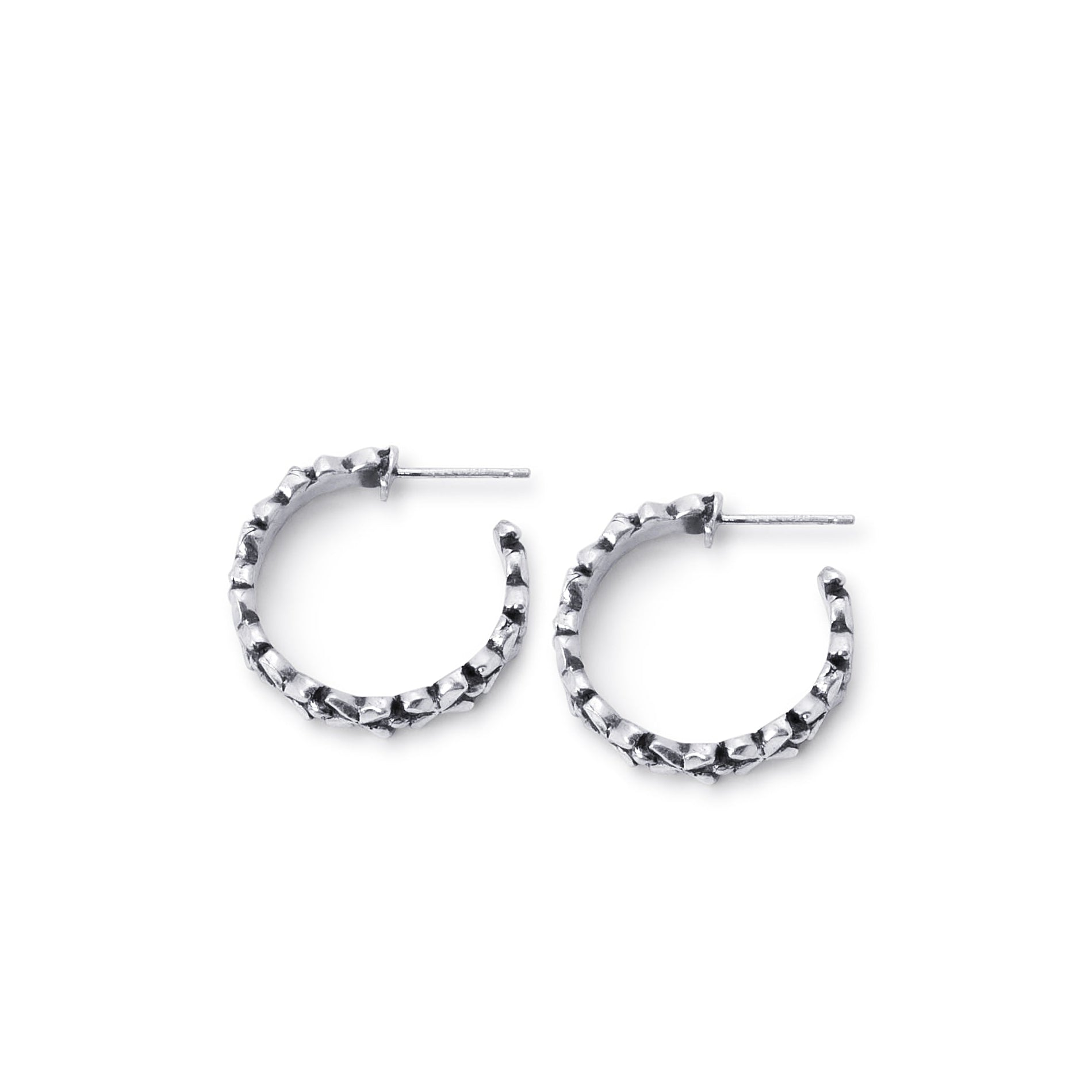 Bloodline eternal floral hoop earrings on white background