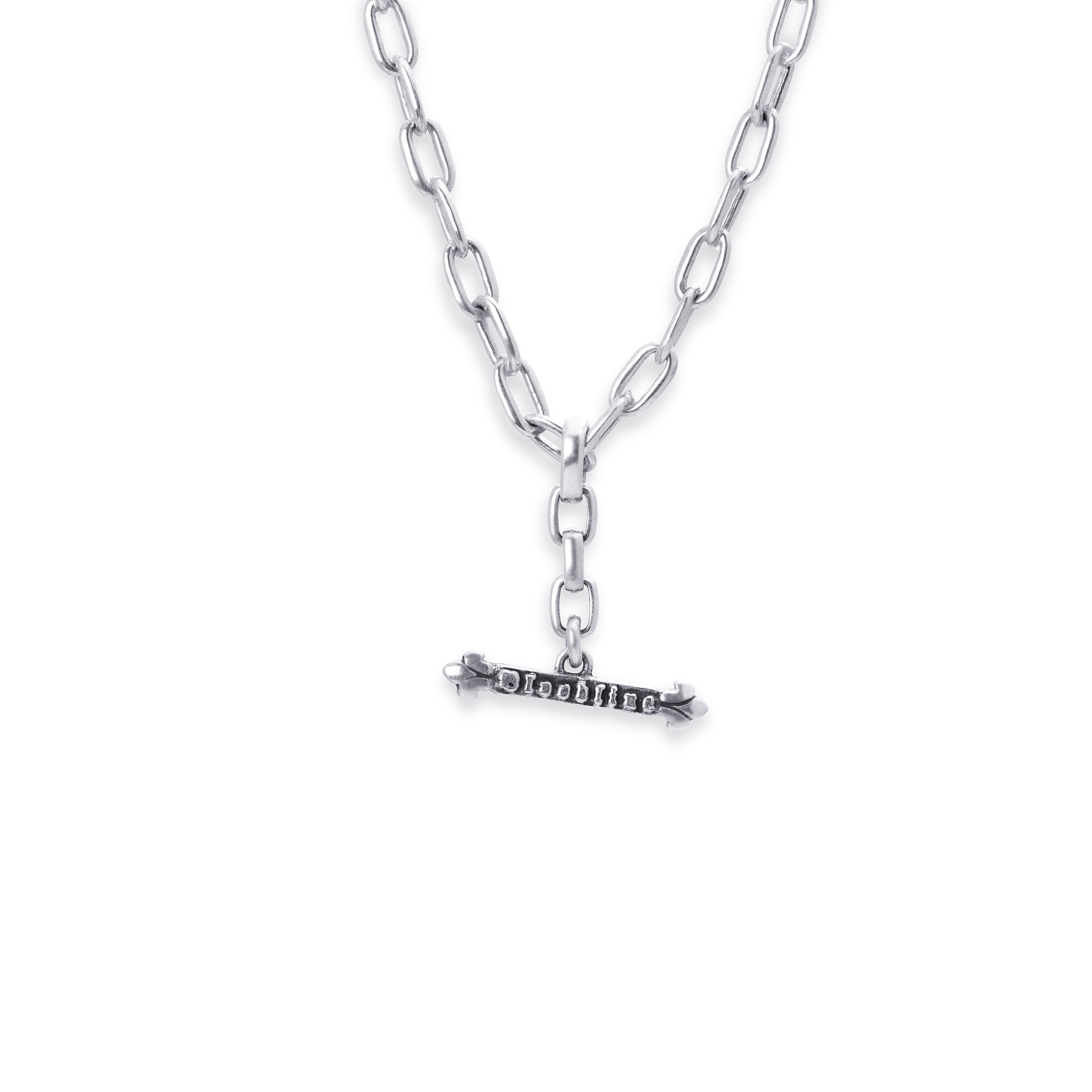 Large Classic T-Bar Sterling Silver Pendant - 13mm