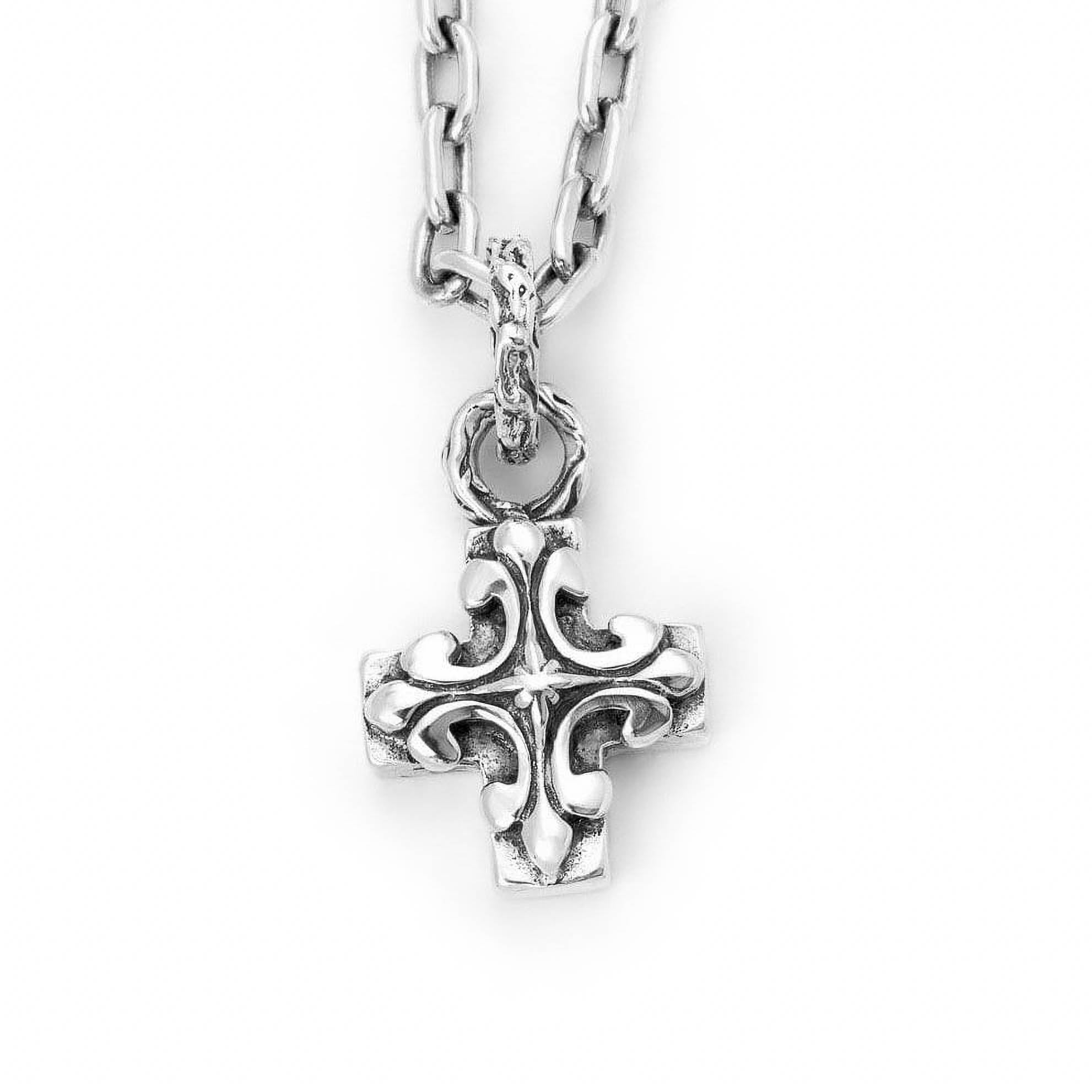 Large Venice Cross Sterling Silver Pendant - 29mm