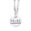 Angel Number 11:11 Pendant In Sterling Silver, 26mm