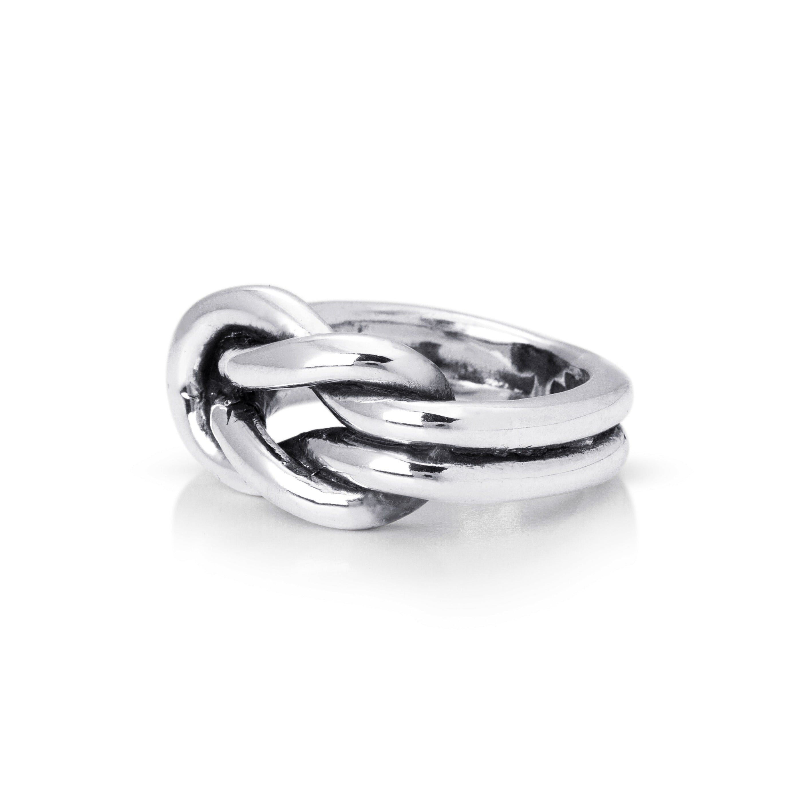 Nautical Knot Ring In Sterling Silver, 5mm-10mm