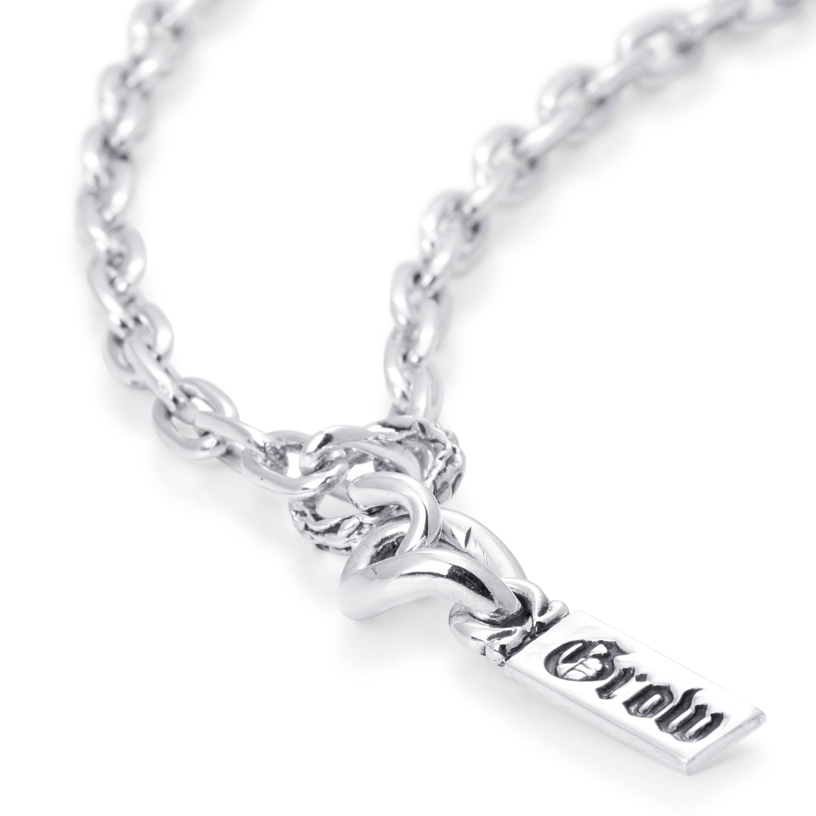 'Grow' Word Bar Pendant in Sterling Silver, 37mm