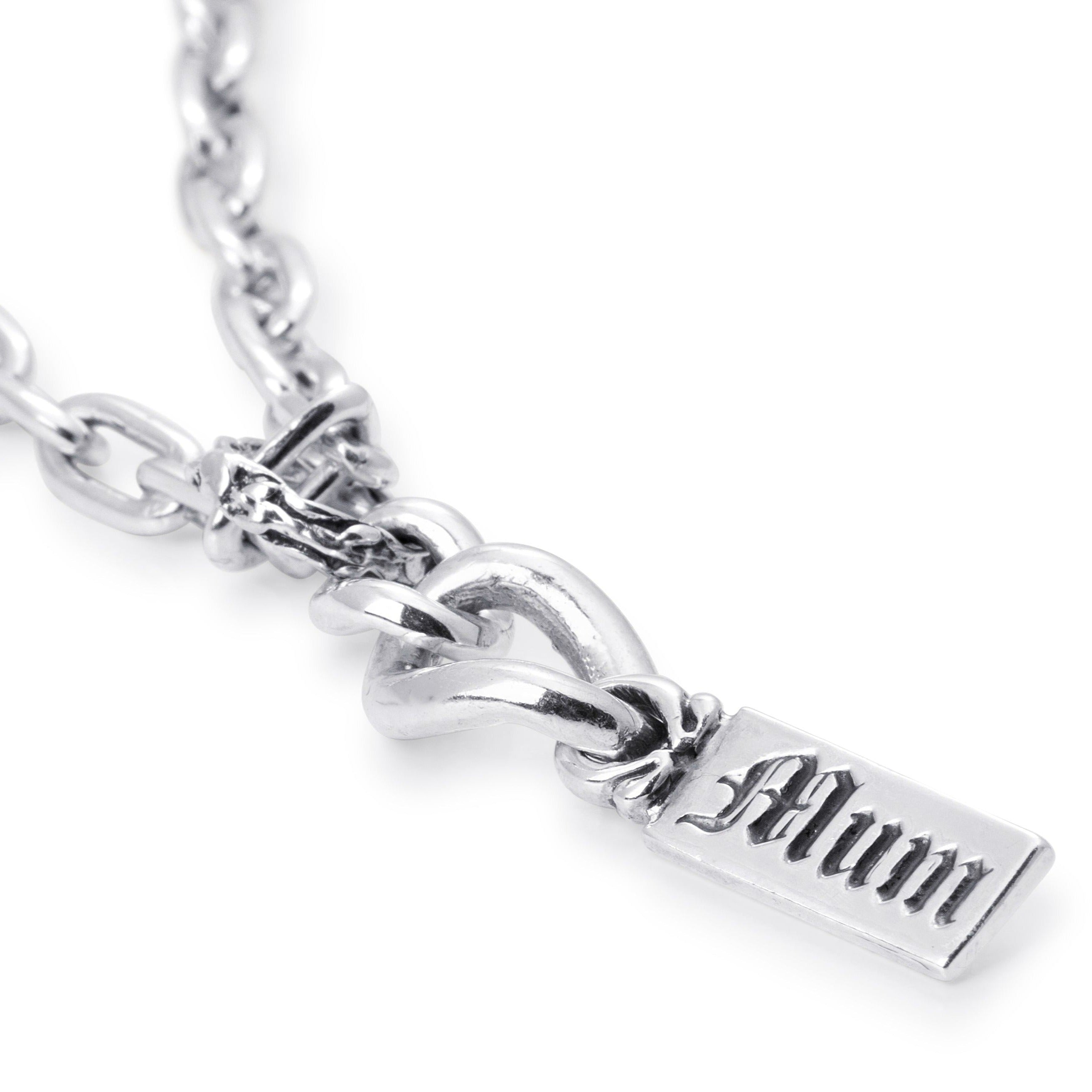 'Mum' Word Bar Pendant in Sterling Silver, 38mm