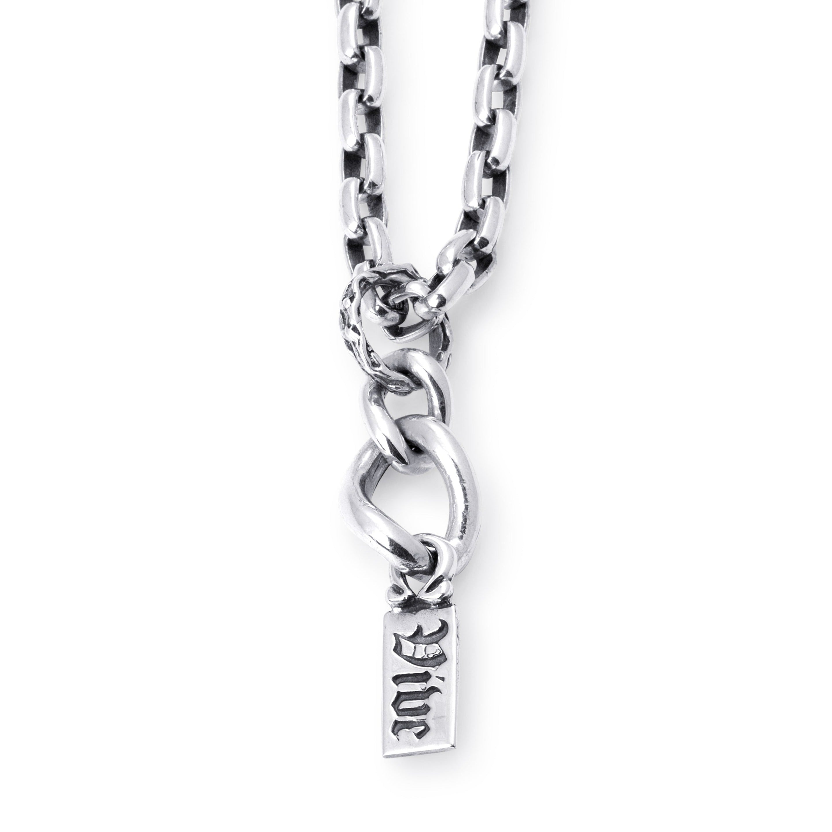 'Vive' Word Bar Pendant in Sterling Silver, 36mm