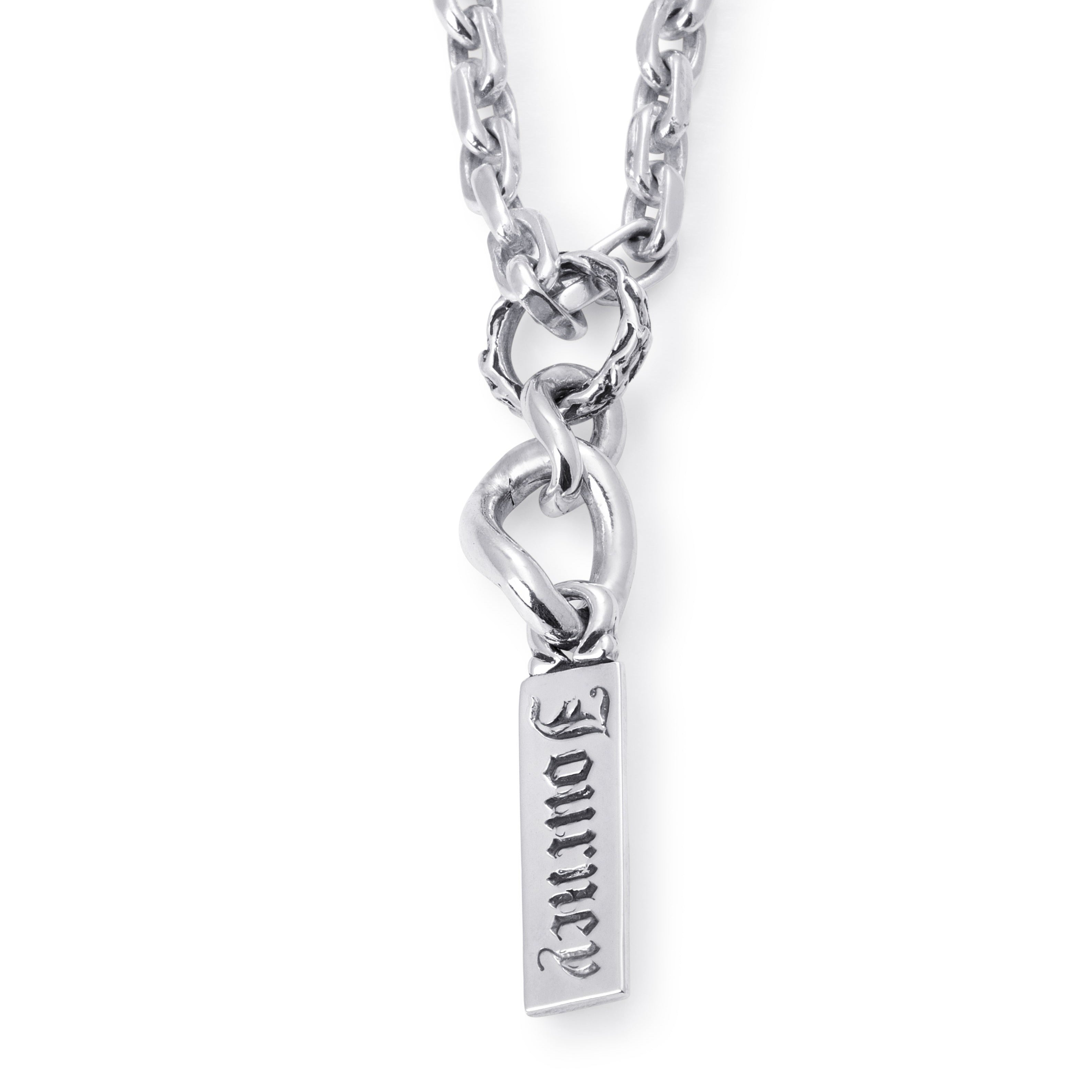 'Journey' Word Bar Pendant in Sterling Silver, 48mm
