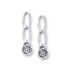 Solid Sterling Silver Figaro Drop earrings with bloodline branding